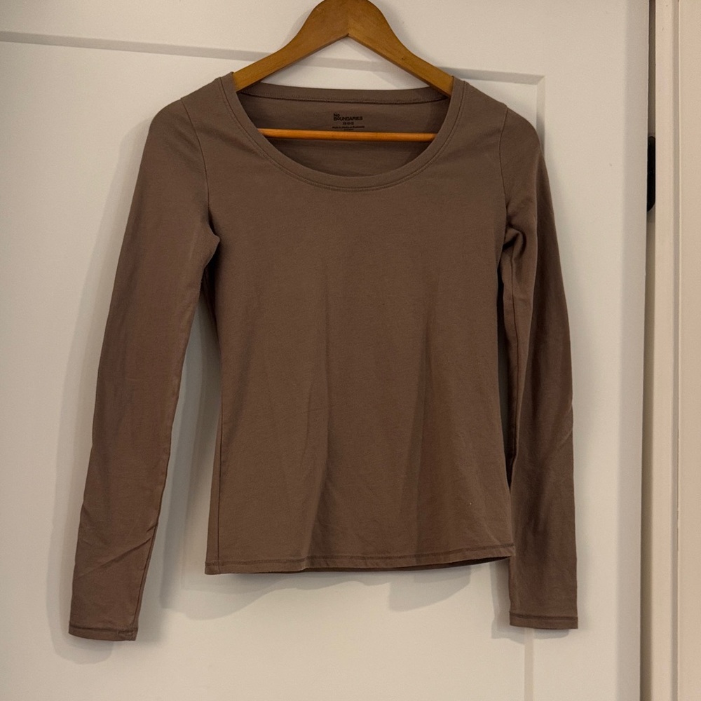No Boundaries Dark Purple Long Sleeve Tee